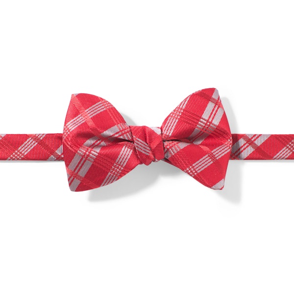 Ruby Valentino Plaid Pre-Tied Bow Tie