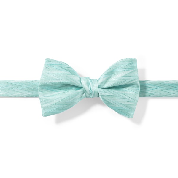 Pre-Tied Tiffany Blue Zig Zag Bow Tie