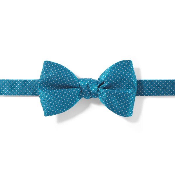 Pacific and White Pin Dot Pre-Tied Bow Tie