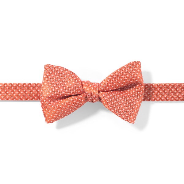 Jalepeno and White Pin Dot Pre-tied Bow Tie
