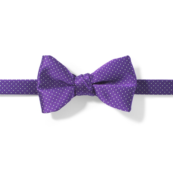 Viola and White Pin Dot Pre-Tied Bow Tie
