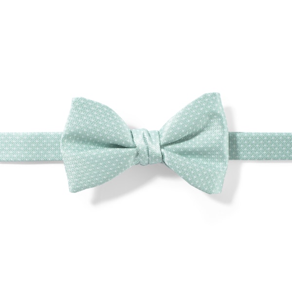 Mint and White Pin Dot Pre-Tied Bow Tie