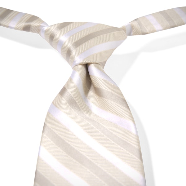 Champagne Striped Pre-Tied Tie