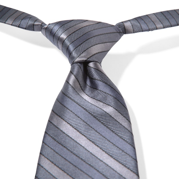 Pewter Striped Pre-Tied Tie
