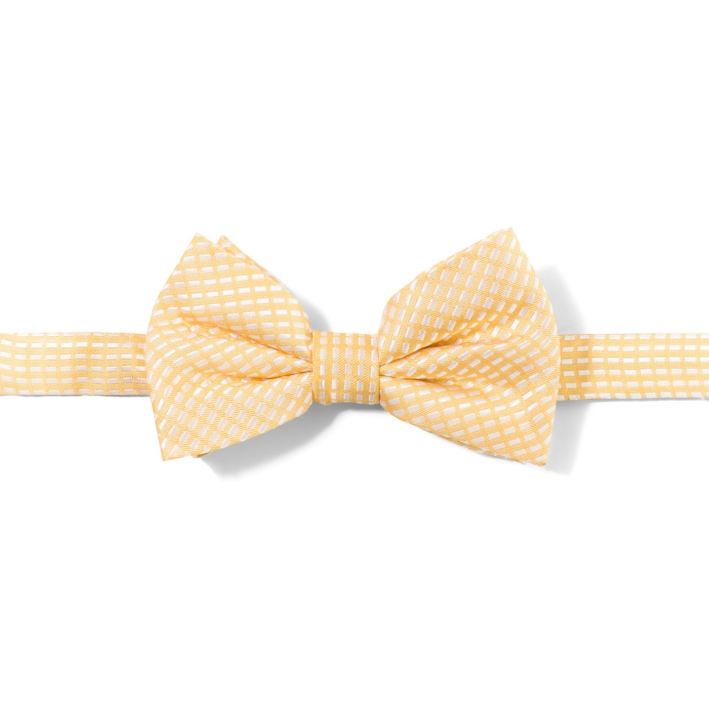 Yellow Diagonal Dobby Pre-Tied Bow Tie