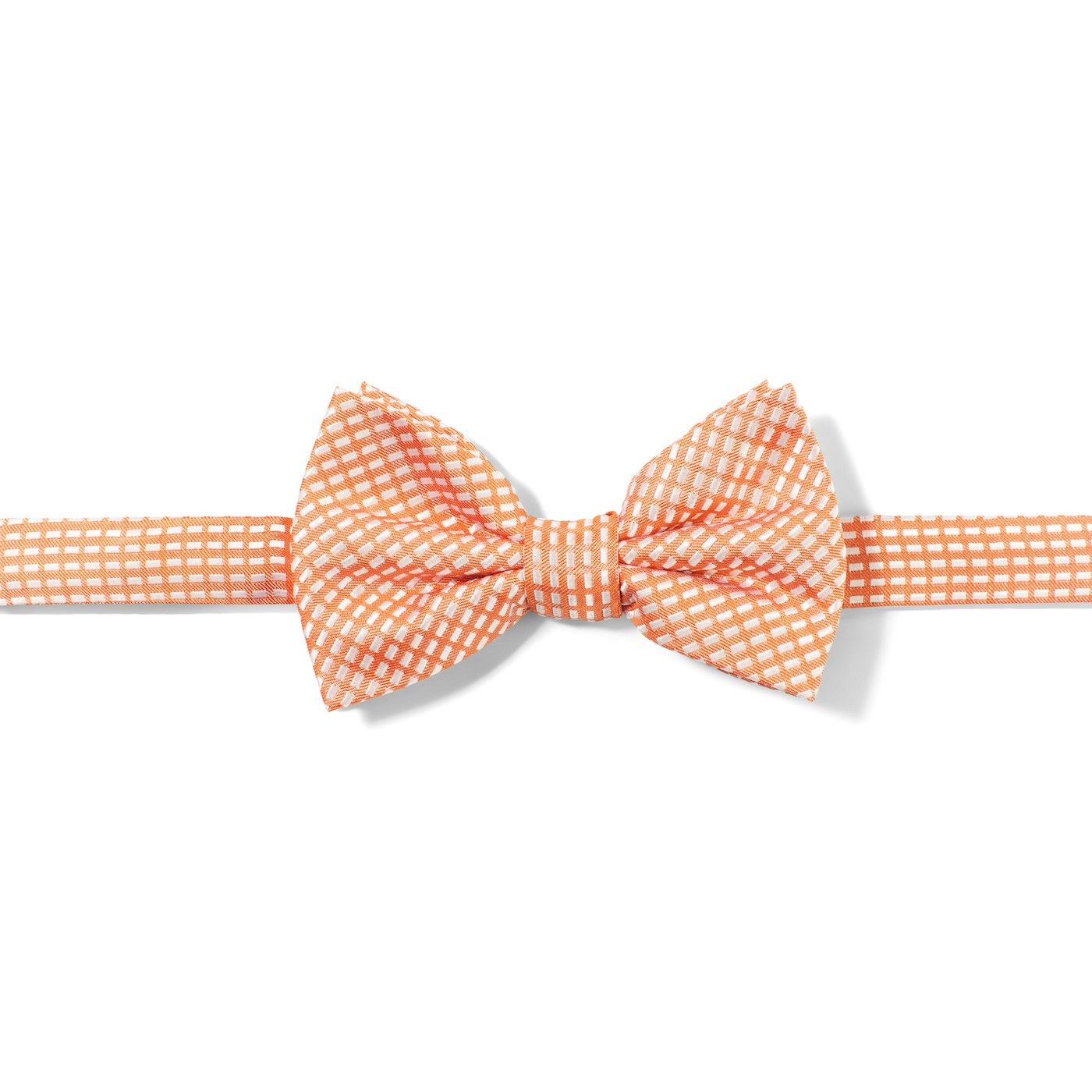 Orange Diagonal Dobby Pre-Tied Bow Tie