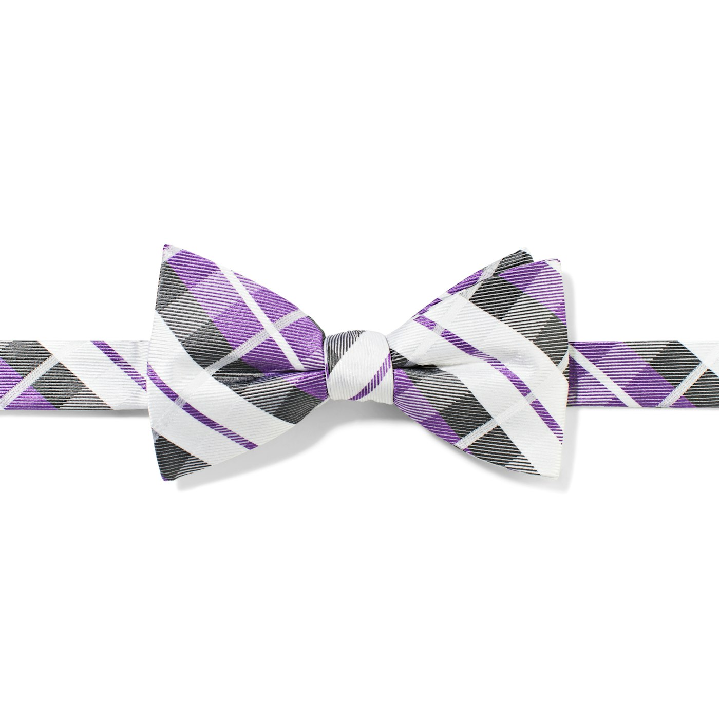 Lilac Oversized Plaid Pre-Tied Bow Tie