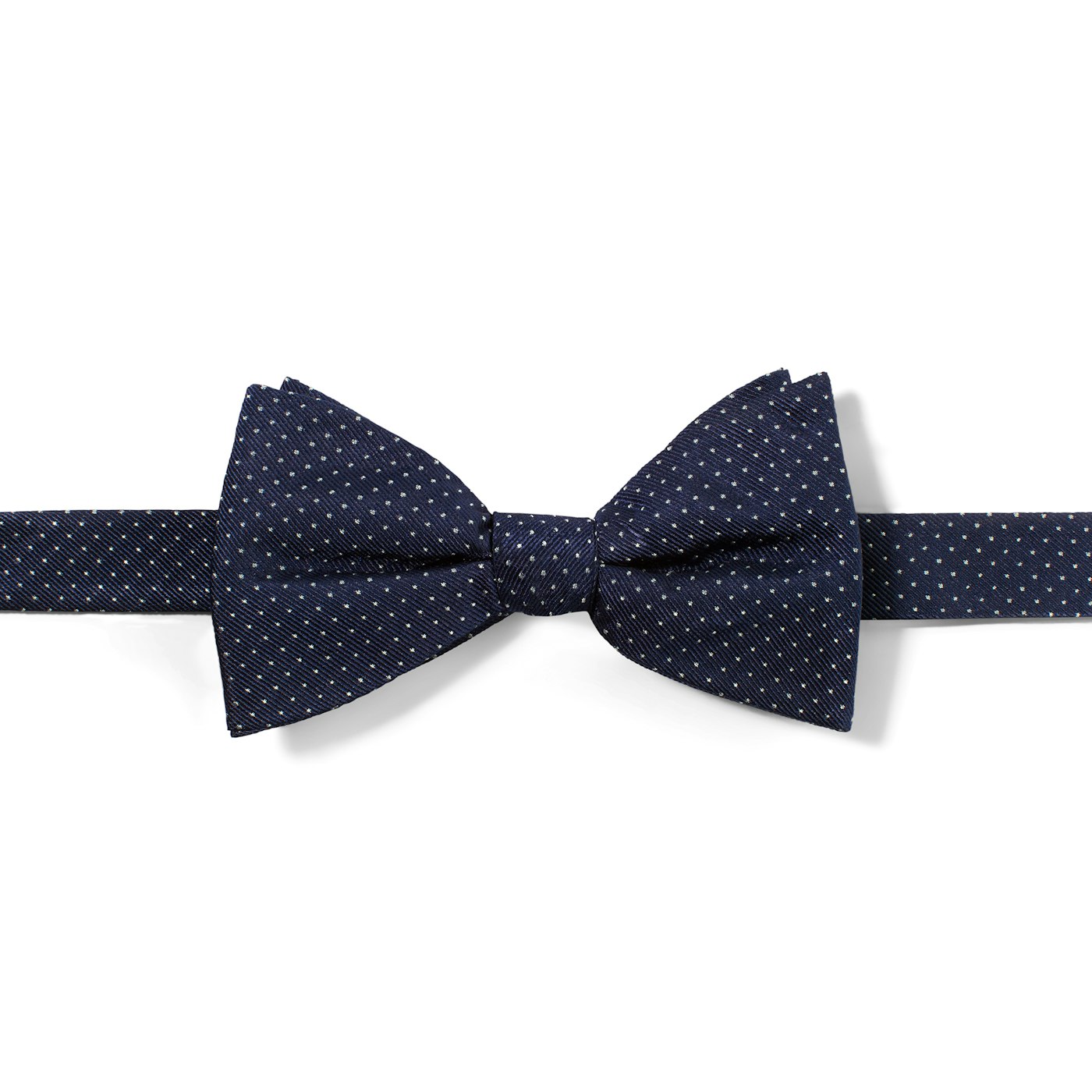 Navy and White Pin Dot Tie