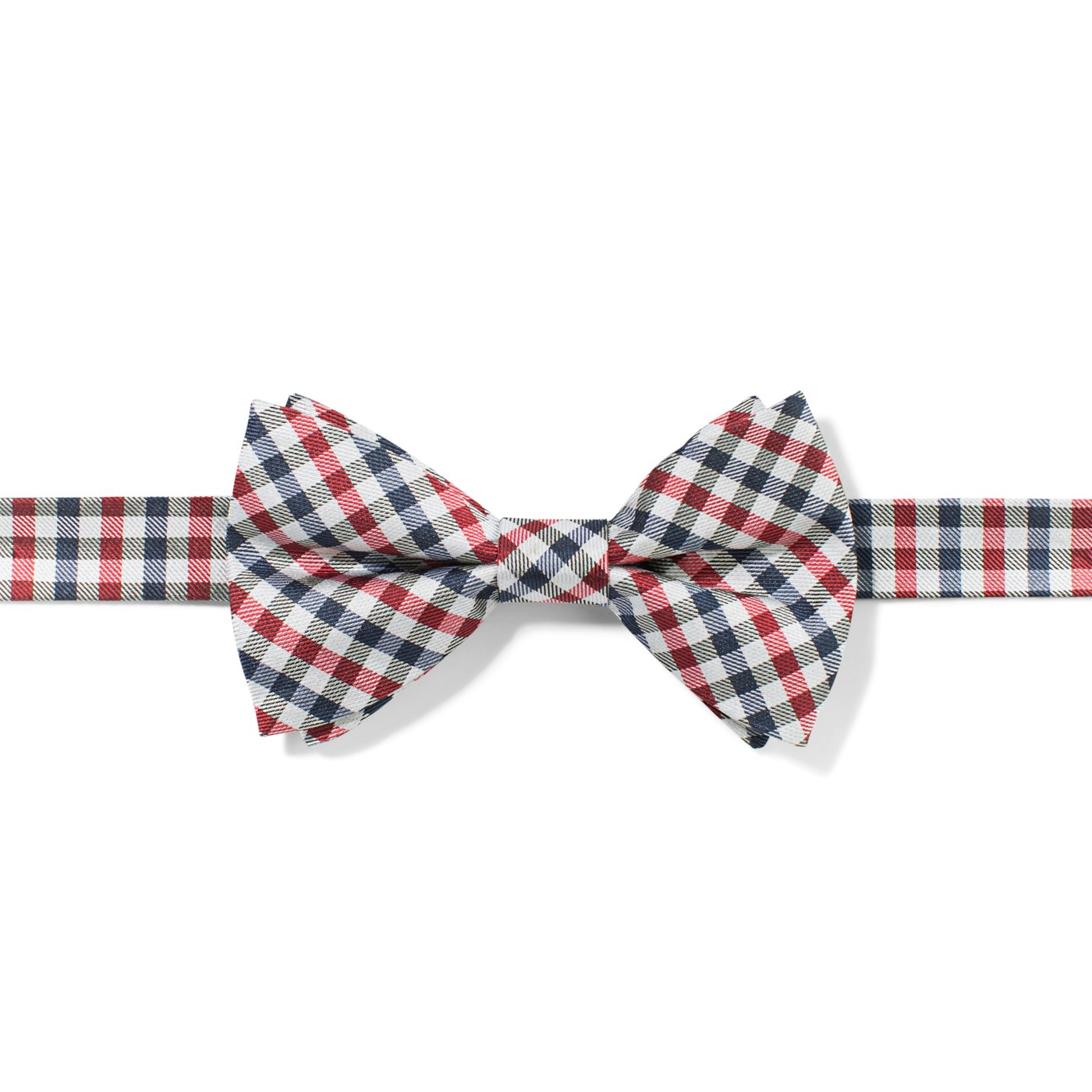 Red Gingham Pre-Tied Bow Tie