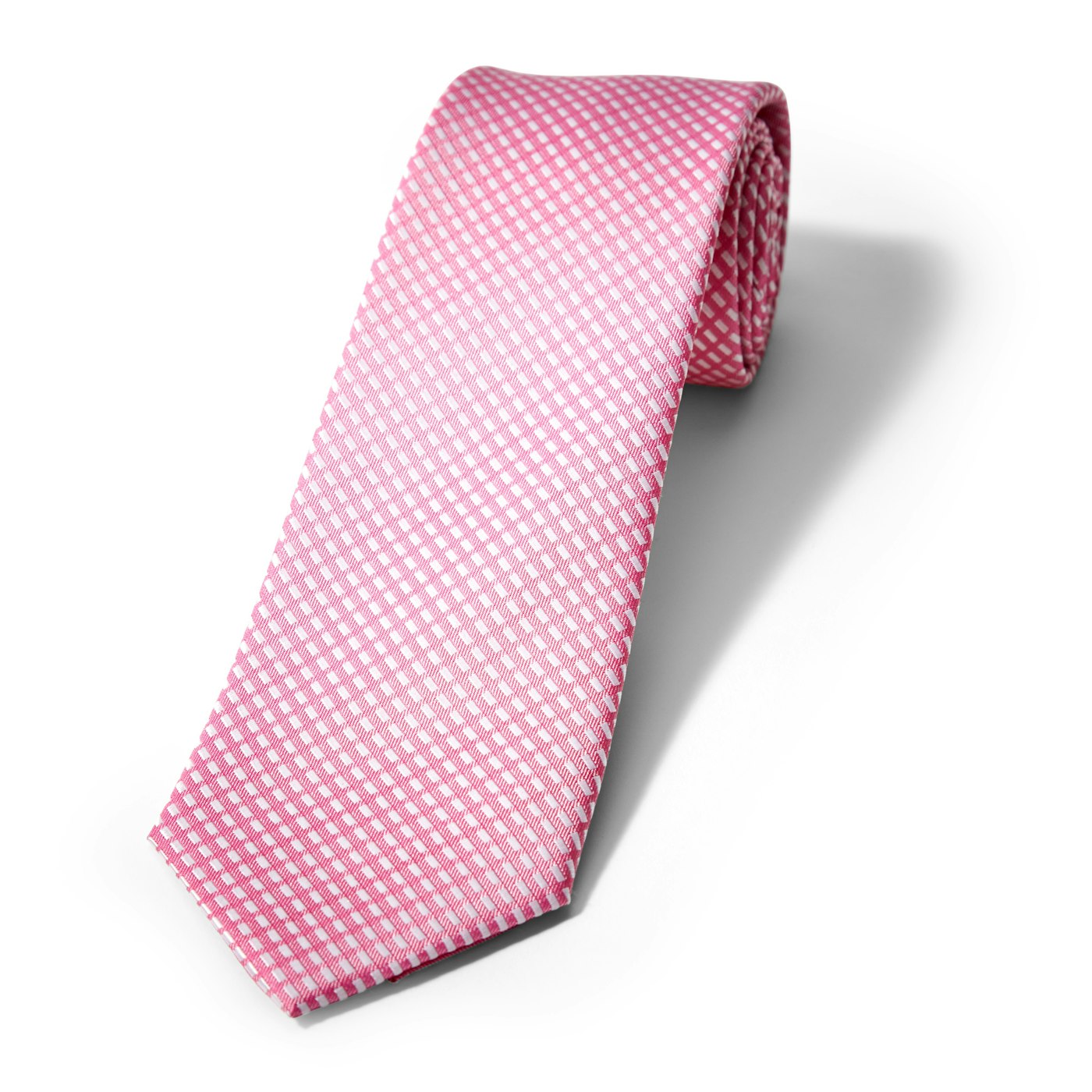 Pink Diagonal Dobby Tie