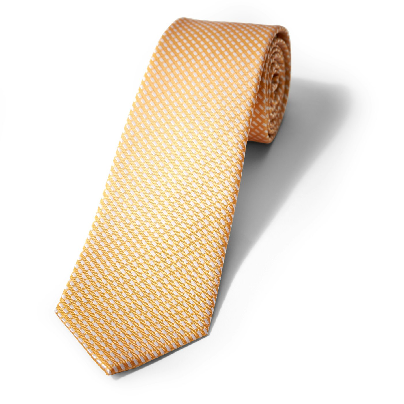 Yellow Diagonal Dobby Tie