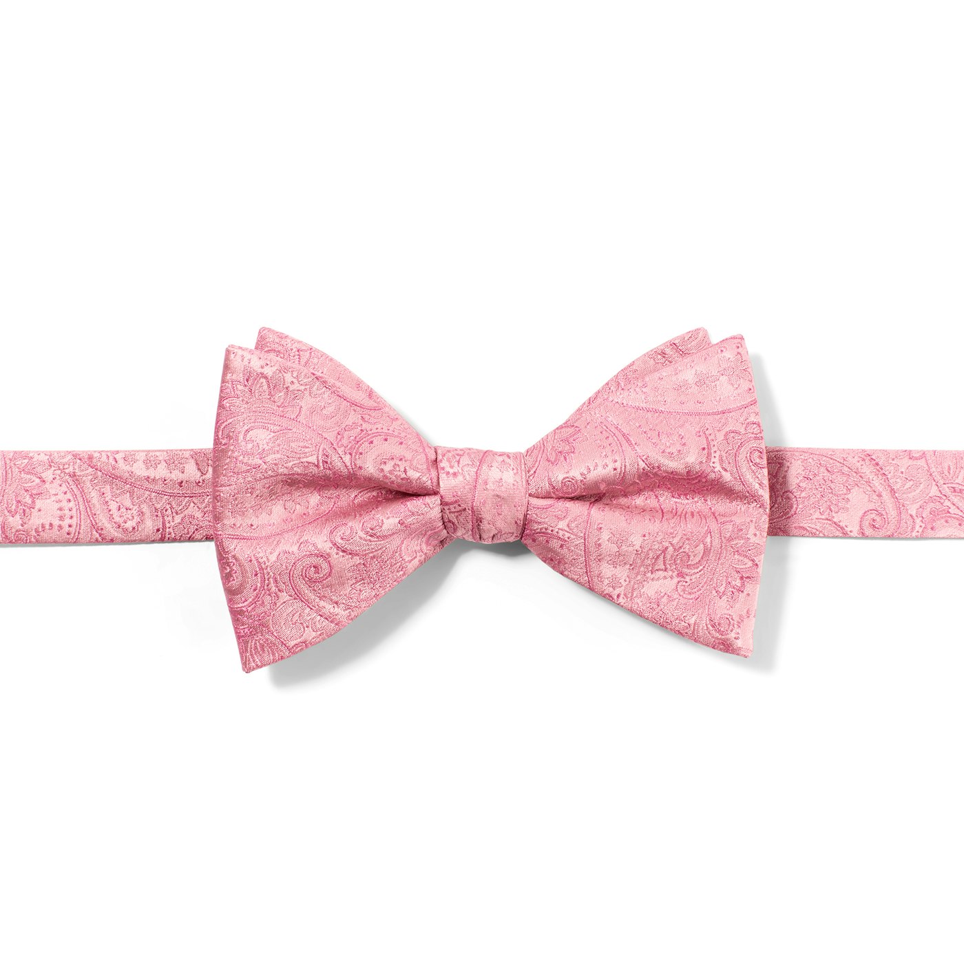 Pink Classic Paisley Pre-Tied Bow Tie