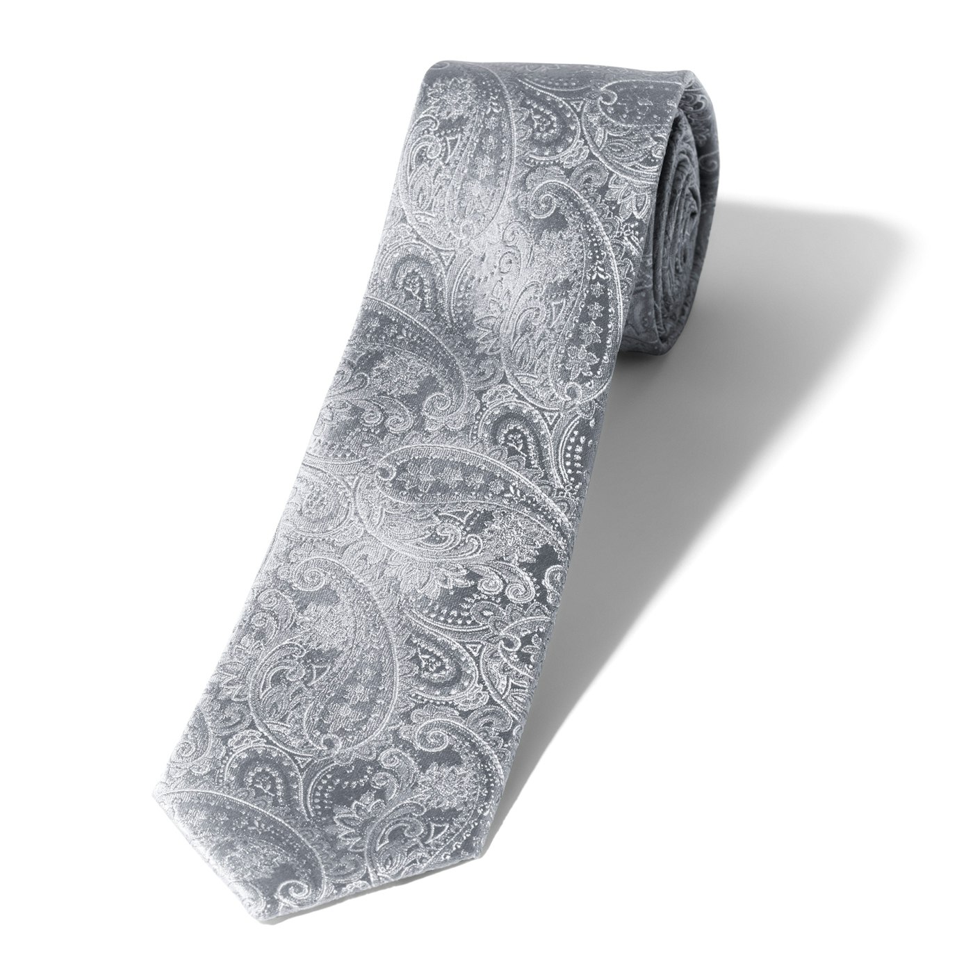 Silver Paisley Tie
