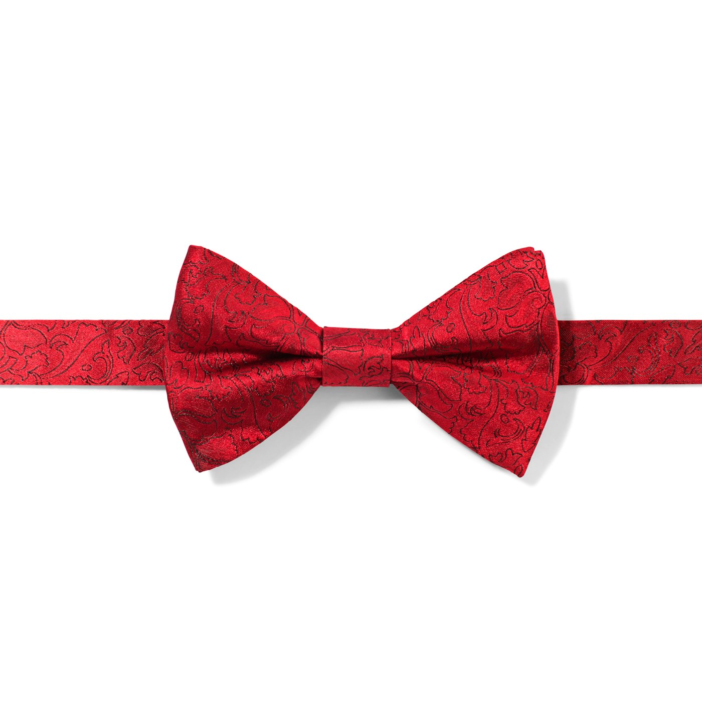 Ruby Etched Floral Bow Tie