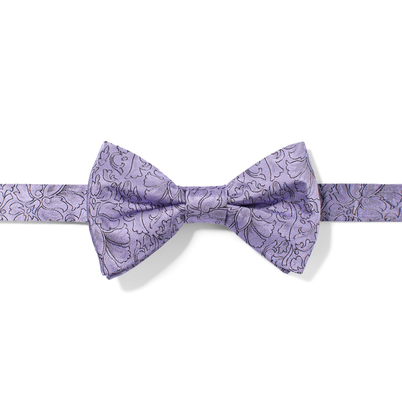 Lilac Etched Floral Bow Tie