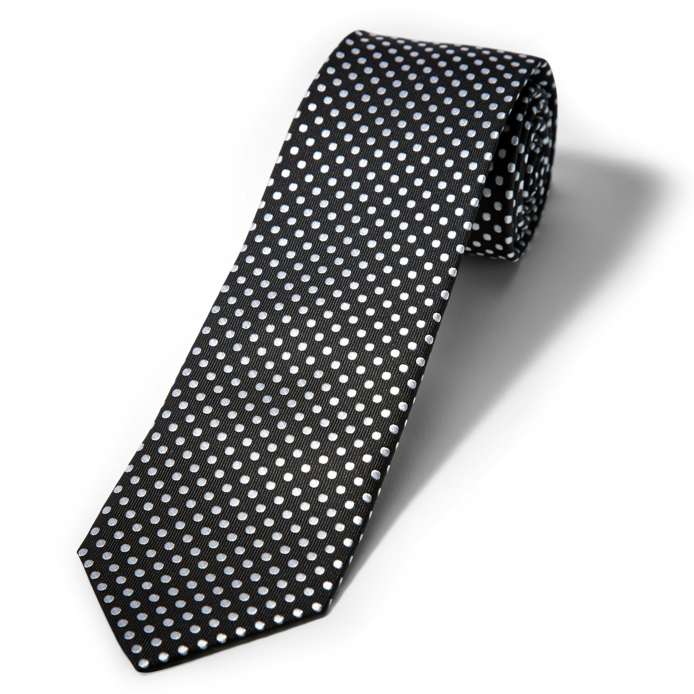 Black and White Pin Dot Tie