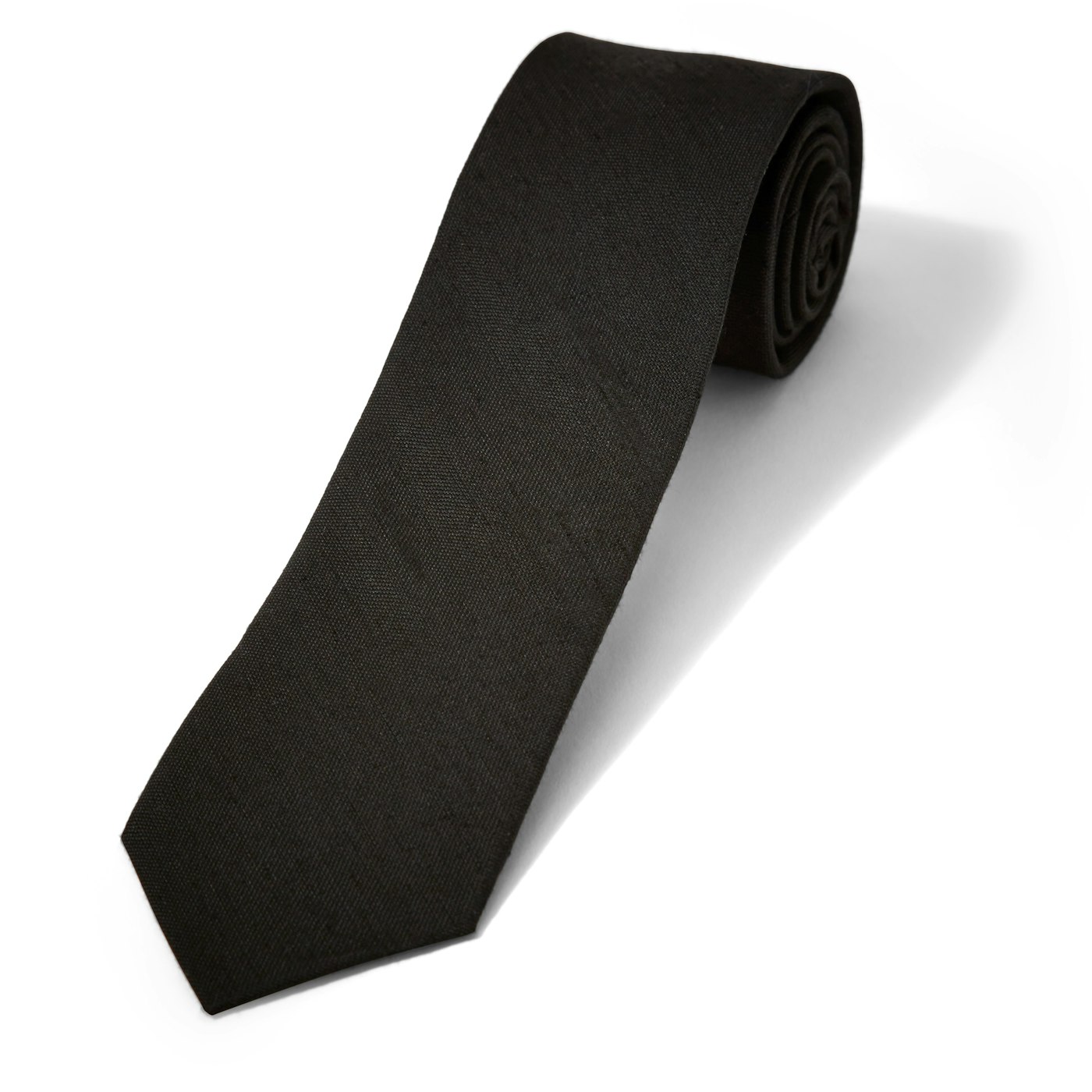Black Linen Tie