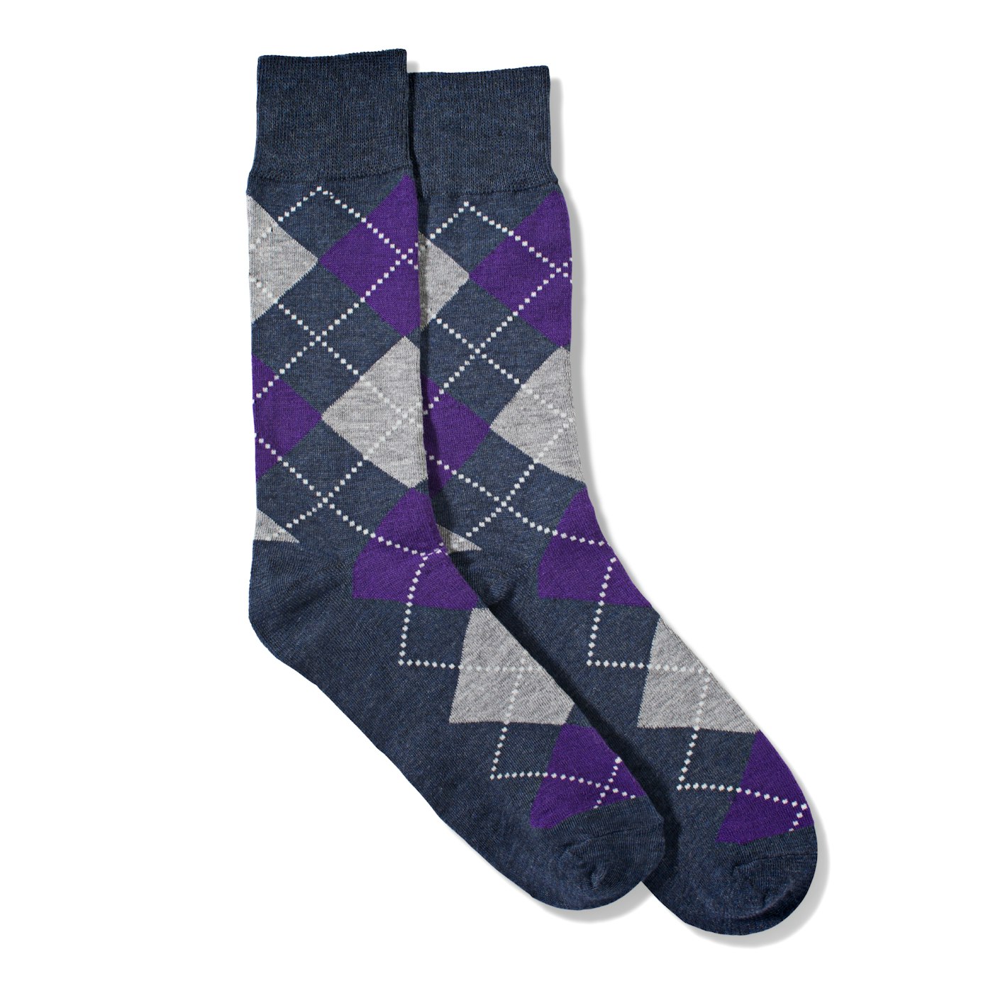 Royal Purple Argyle Socks - Full Print