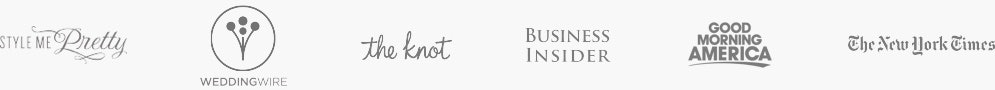 Gentux mentioned on Style Me Pretty, Wedding Wire, The Knot, Business Insider, Good Morning America, The New York Times