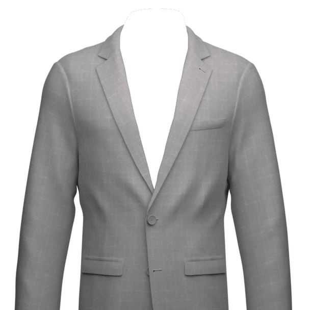 1541077220 visualizer gray sharkskin suit jacket notch lapel masked