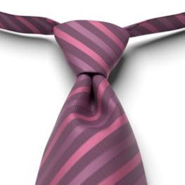 Plum Striped Pre-Tied Tie