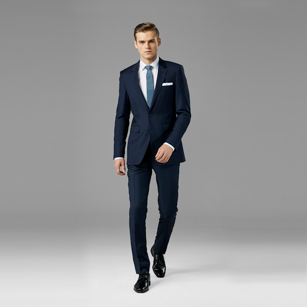 Navy Blue Notch Lapel Suit