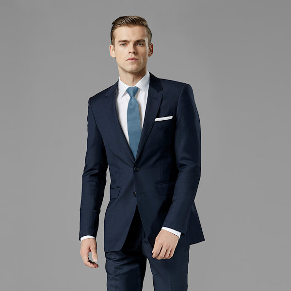 Navy Blue Notch Lapel Suit