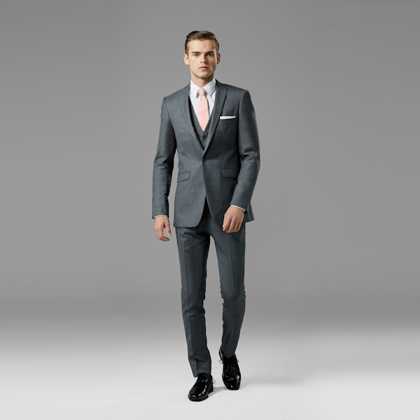 Iron Gray Peak Lapel Suit