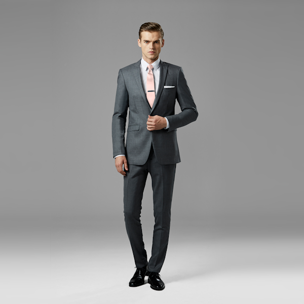Iron Gray Peak Lapel Suit