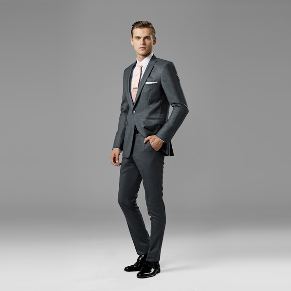Iron Gray Peak Lapel Suit