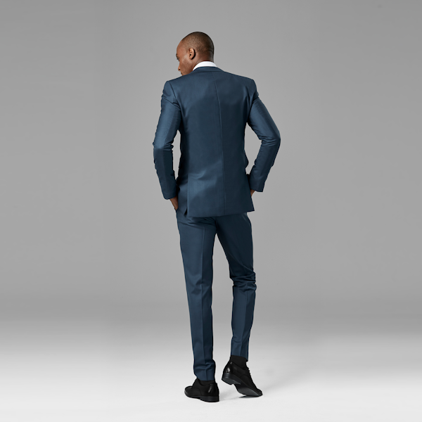 Slate Blue Notch Lapel Suit