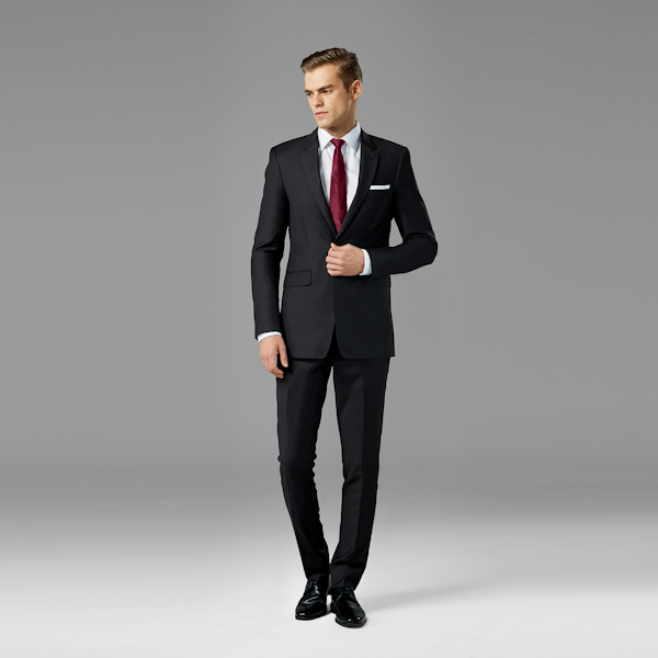 Charcoal Notch Lapel Suit