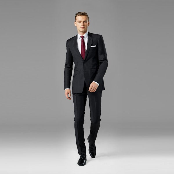 Charcoal Notch Lapel Suit