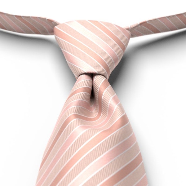 Blush Pre-Tied Striped Tie