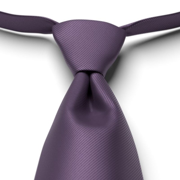 Amethyst Solid Pre-Tied Tie