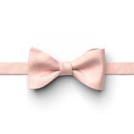 Bellini and White Pin Dot Pre-Tied Bow Tie