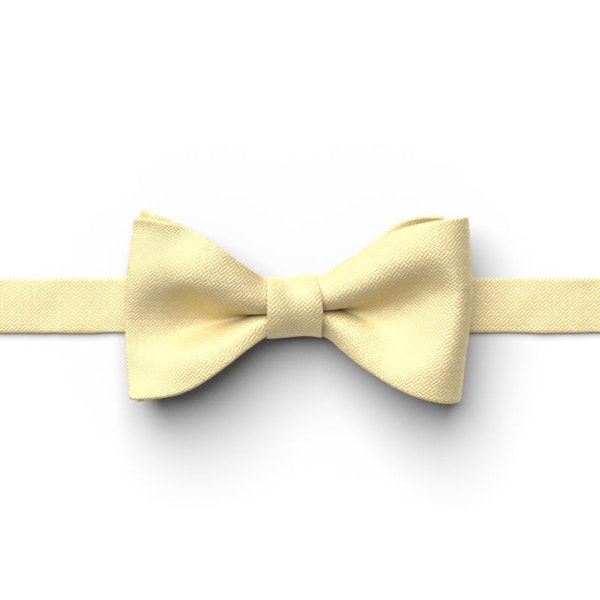 Canary Pin Dot Pre-Tied Bow Tie