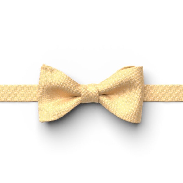 Gold Pin Dot Pre-Tied Bow Tie