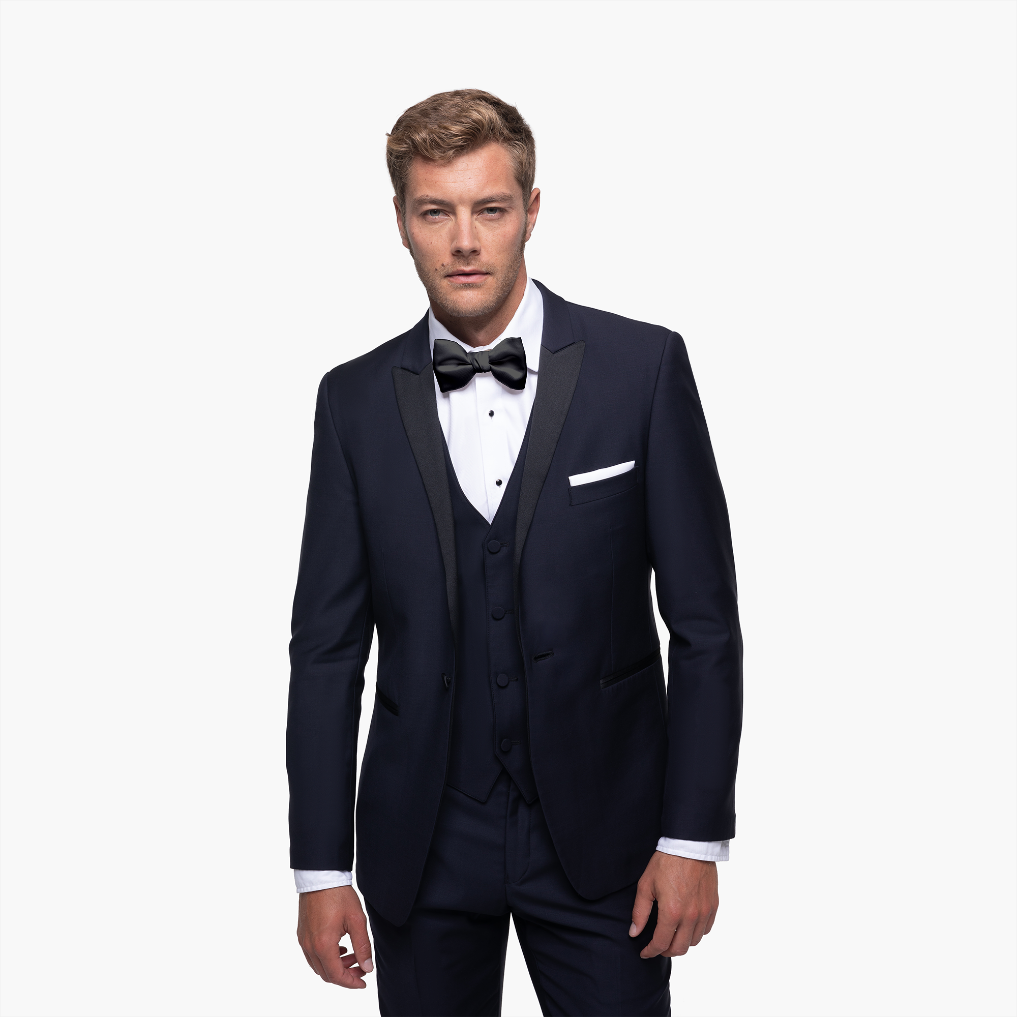 midnight blue tuxedo groom