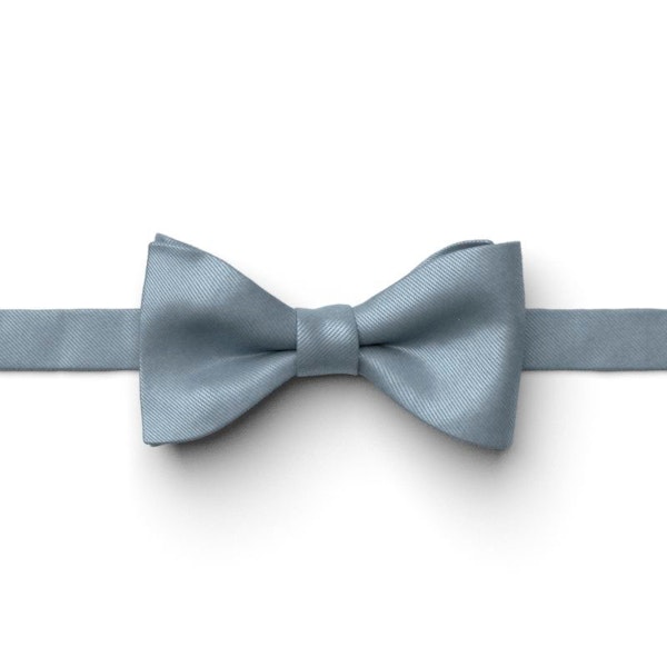 Dusty Blue Pre-Tied Bow Tie