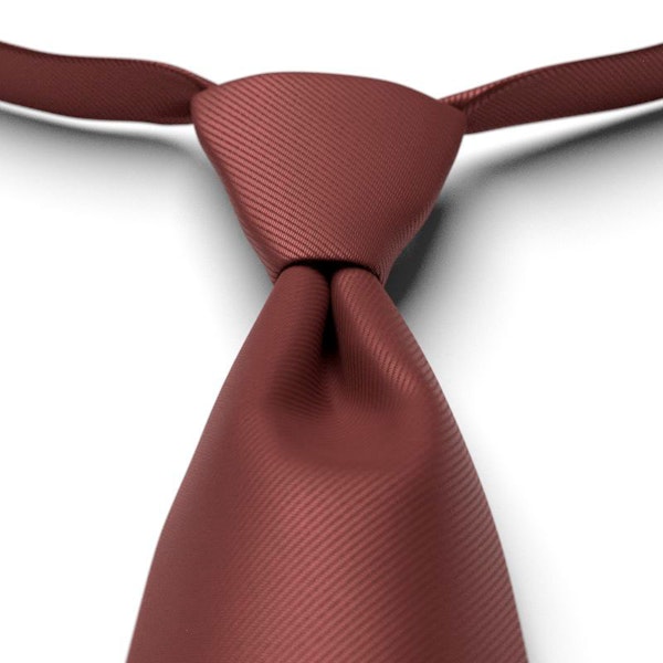 The Primo Solid Silk Tie Single Necktie / Regular (60) / Brown