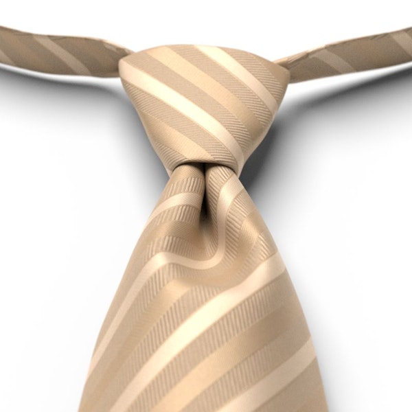 Golden Striped Pre-Tied Tie