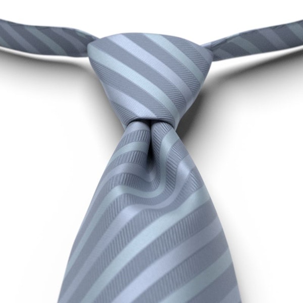 Steel Blue Striped Pre-Tied Tie