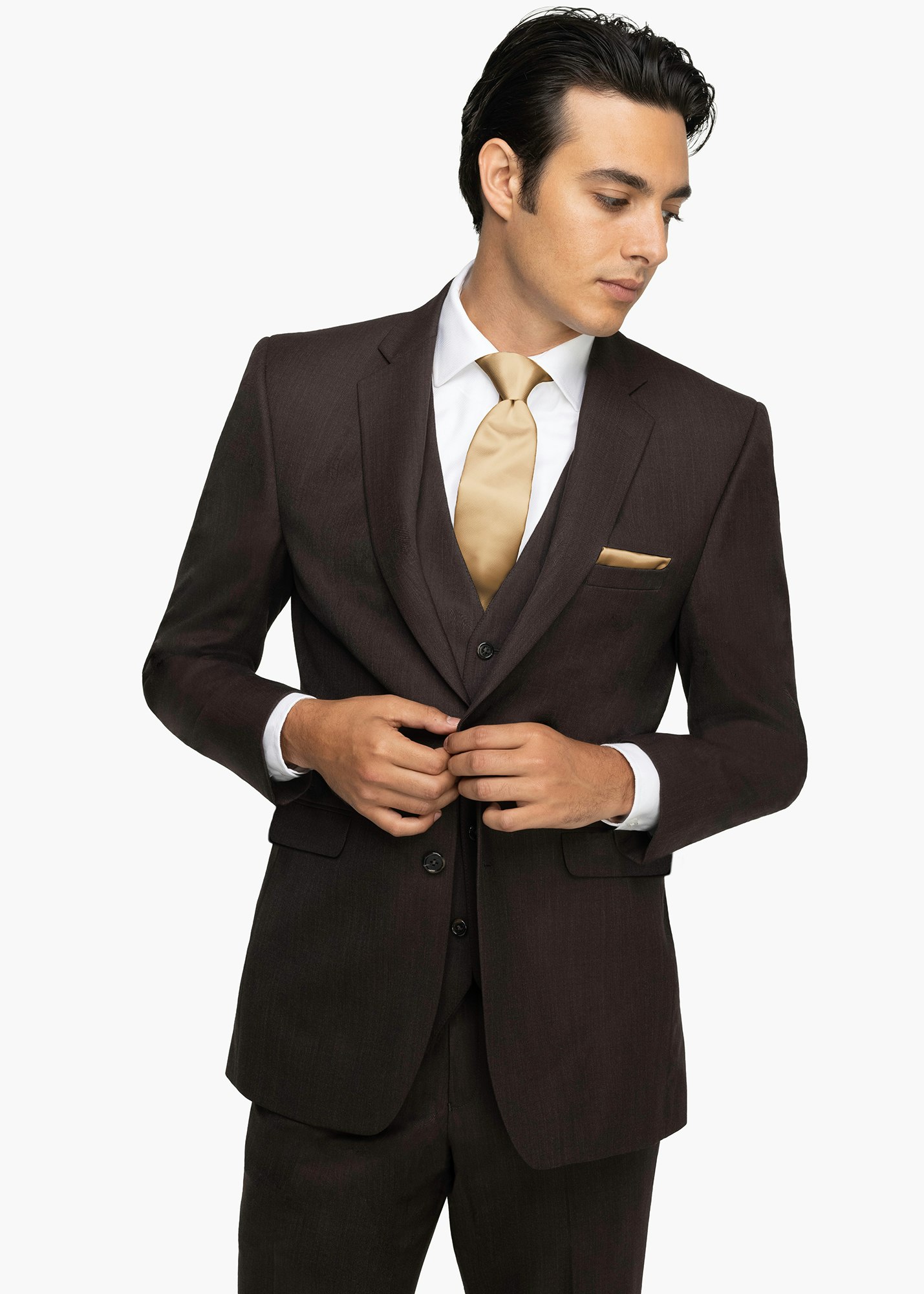 Model in Allure Dark Brown Suit