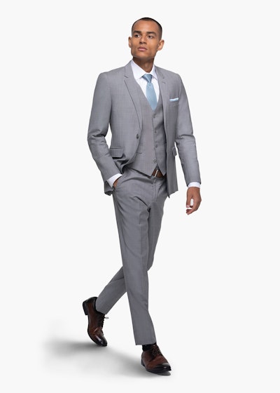 Gray Sharkskin Suit
