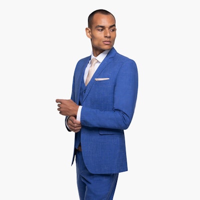 Love a nicely tailored blue suit! Is it royal blue? Blue wiith black a