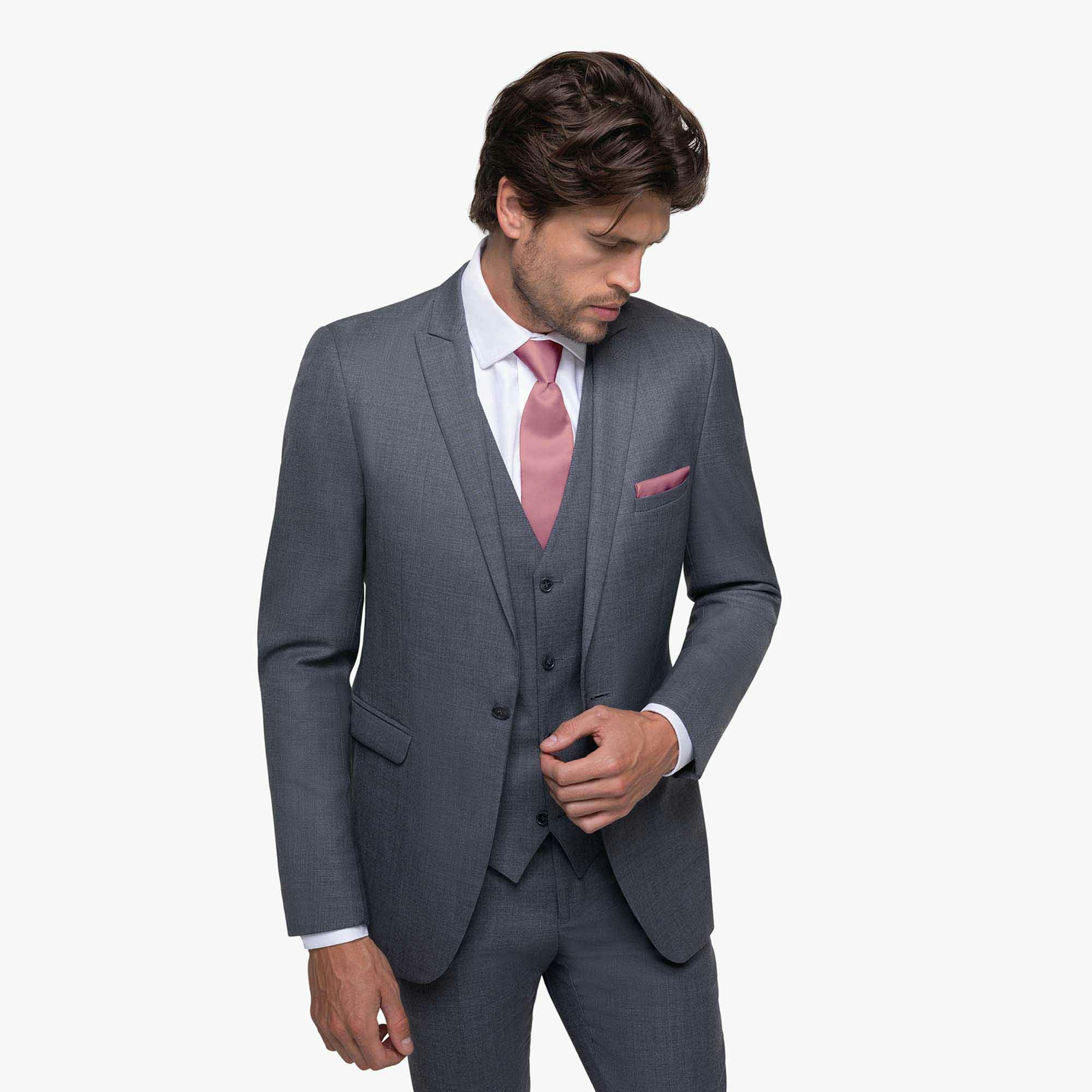 A man wearing our Iron Gray Suit