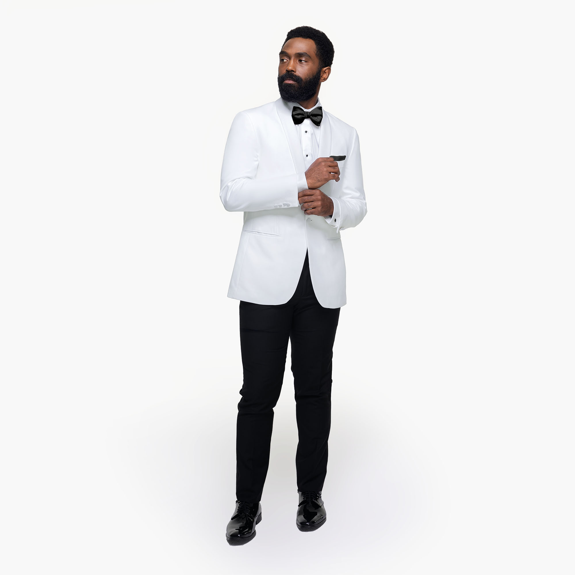 white dinner jacket tuxedo