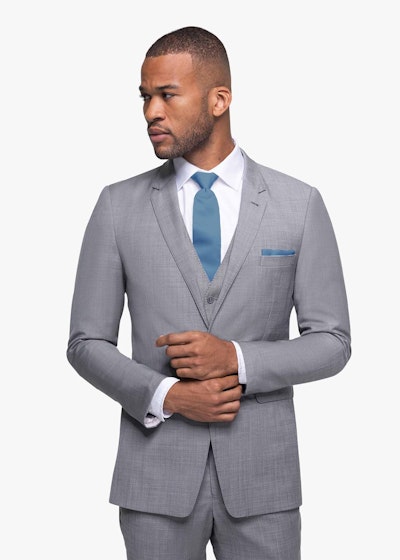 Gray Sharkskin Suit