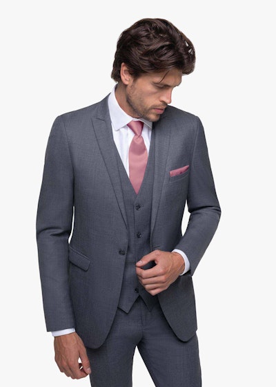 Iron Gray Peak Lapel Suit